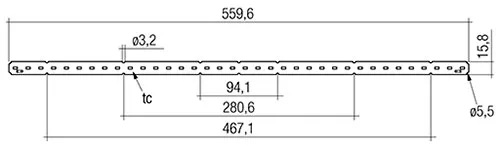 16x560mm 1300lm 830 2T ADV, LED Linear Modules 28001729  Tridonic LLE